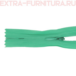 Молния потайная № 3, 50 см, цв. 254 зелёная бирюза п/э пл.9,3 гр/м