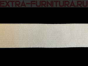 Резинка вязаная, 50мм (+/-2мм), цв.белый (уп.-50м*5 уп)