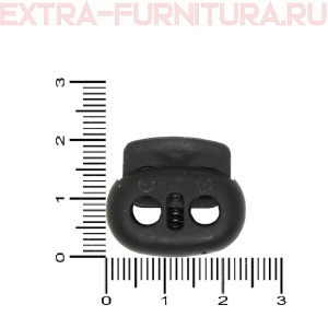 Фиксатор - овал 2 отверстия, арт.101Б, цв.черный уп. 500шт