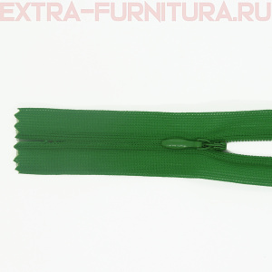 Молния потайная № 3, 50 см, цв. 243 зеленый п/э пл.9,3 гр/м