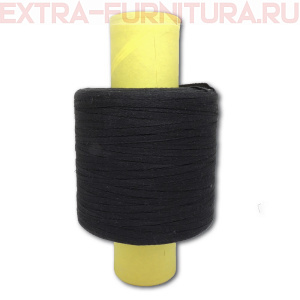 Лента киперная х/б  5мм, цв. черный, уп.1000м (пл.1,0 г/м) на втулке