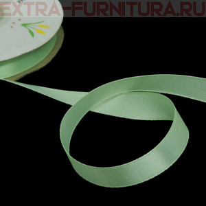 Лента атласная 12 мм цв. 097 бледно-зеленый рул. 27,42м