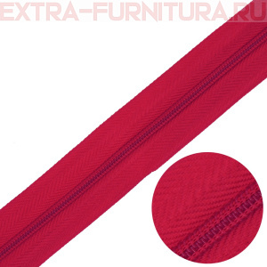 Молния рулонная спираль тип Т3, цв.148 красный, пл.8,3 гр/м