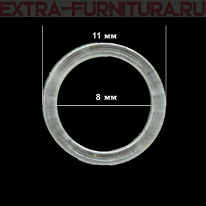 Кольцо для бюстгальтера,пластик, арт.TBY-12667, диам.8мм цв. прозрачный, уп.100шт