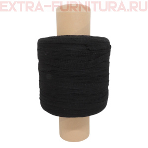 Лента киперная х/б 10 мм, цв. черный (вешалка),уп 500м (пл.2,3 г/м) на катушке