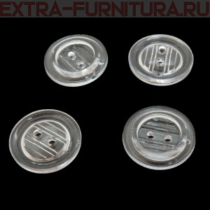 Пуговицы 17/2 прозрачные ПС-3, "Решетка", упаковка 1000 шт.