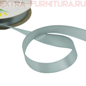 Лента атласная 12 мм цв. 178 серый рул. 27,42м