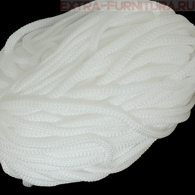 Шнур  ПП 8 мм, цв. белый, уп.100м, пл.6,5 гр/м