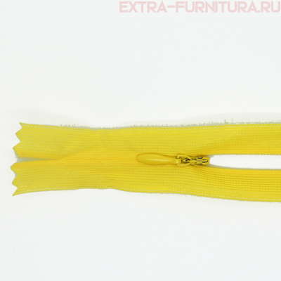 Молния потайная  № 3, 20 см, цв. 110 желтый п/э пл.9,3 гр/м
