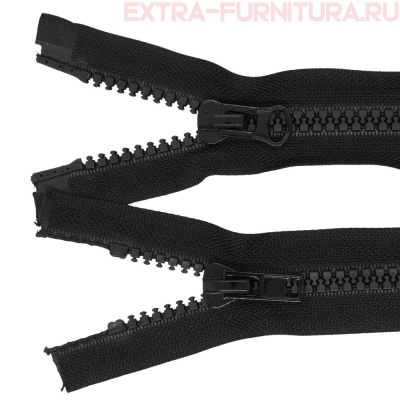 Молния Трактор Т8 2 замка, дл.70 см, цв.черный, усил. звено (кл.А)