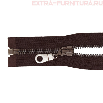 Молния Металл Т5 1 замок, 70 см, оксид, цв. коричневый